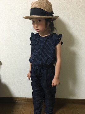 「GLOBAL WORK（グローバルワーク）のアイテム（つなぎ/オールインワン）」を使った、a_yuさん（キッズ・110cm）の春コーディネート