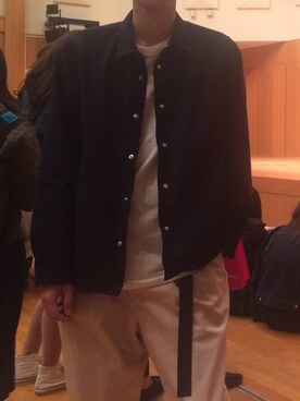 「YAECA（ヤエカ）のアイテム（ナイロンジャケット）」を使った、K.z.Kさん（メンズ・170cm）の春コーディネート