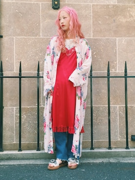 「TOGA PULLA（トーガ　プルラ）のアイテム」を使った、三好香織さん（レディース・157cm）の春コーディネート