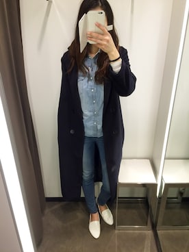 「ブルー x ホワイト」｜Lii＊さん（レディース・171cm）の冬コーディネート