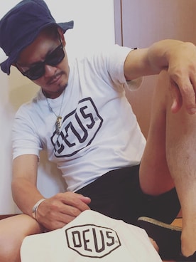 「H&M（エイチ・アンド・エム）のアイテム（その他シューズ）」を使った、keiさん（メンズ・172cm）の夏コーディネート