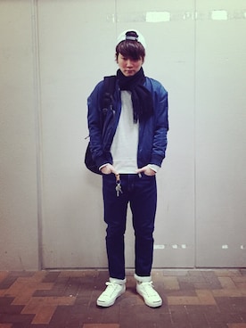 「CONVERSE（コンバース）のCONVERSE コンバース ジャック パーセル / JACK PURCEL（スニーカー）」を使った、Dykさん（メンズ・168cm）の冬コーディネート