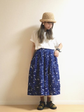 「chambre de charme（シャンブルドゥシャーム）のアイテム（スカート）」を使った、muro☺︎さん（レディース・150cm）の春コーディネート