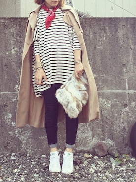 「ajew（エジュー）のアイテム（アクセサリー）」を使った、𝕂𝔼𝕀𝕂𝕆さん（レディース・159cm）の春コーディネート