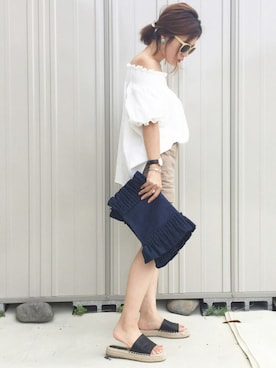 「7月WEAR夏のサンダル祭り」｜「アイテム（腕時計）」を使った、𝕂𝔼𝕀𝕂𝕆さん（レディース・159cm）の夏コーディネート