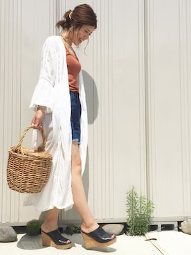 「Another Edition（アナザーエディション）のアイテム（アクセサリー）」を使った、𝕂𝔼𝕀𝕂𝕆さん（レディース・159cm）の夏コーディネート