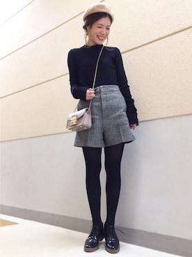 「リブニット」｜「アイテム（福袋/福箱）」を使った、𝕂𝔼𝕀𝕂𝕆さん（レディース・159cm）の冬コーディネート