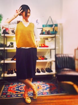 「Minnetonka（ミネトンカ）のアイテム」を使った、SHOECLOSETお台場店さん（レディース・168cm）の秋コーディネート