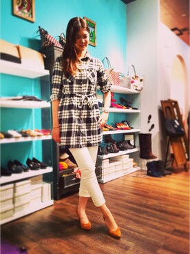 「キャメルカラー」｜SHOECLOSETお台場店さん（レディース・175cm）の秋コーディネート