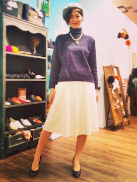 「PUPE（プーペ）のアイテム」を使った、SHOECLOSETお台場店さん（レディース・175cm）の秋コーディネート