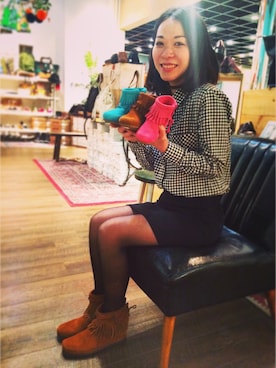 「Minnetonka（ミネトンカ）のアイテム」を使った、SHOECLOSETお台場店さん（レディース・154cm）の秋コーディネート