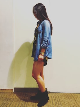 「定番」｜「アイテム（ブーツ）」を使った、SHOECLOSETお台場店さん（レディース・152cm）の秋コーディネート