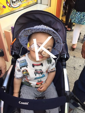 「疲れたな」｜KoHanaさん（キッズ・90cm）の夏コーディネート