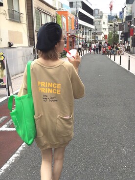 「little sunny bite」｜「アイテム（ハンチング/ベレー帽）」を使った、YUIZOHさん（レディース・160cm）の夏コーディネート