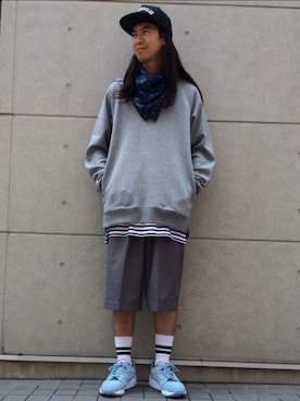 「原宿」｜「アイテム（財布/小物）」を使った、大谷和宏さん（メンズ・175cm）の夏コーディネート