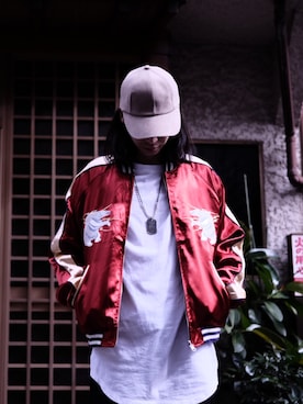 「HALFMAN（ハーフマン）のアイテム（ジャケット/アウター）」を使った、大谷和宏さん（メンズ・175cm）の冬コーディネート