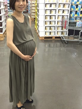 「マキシ丈ワンピ」｜やなぎさん（レディース・162cm）の夏コーディネート