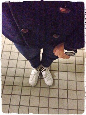 「靴下チラ見せ」｜「アイテム（カバーオール）」を使った、mei☃さん（レディース・166cm）の冬コーディネート