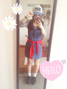 「ウォーキングスタイル」｜「アイテム（雑貨/ホビー）」を使った、♡あーりん♡さん（レディース・154cm）の夏コーディネート