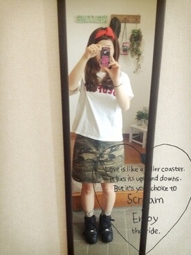 「Factor=（ファクターイコール）のアイテム（スカート）」を使った、♡あーりん♡さん（レディース・154cm）の夏コーディネート