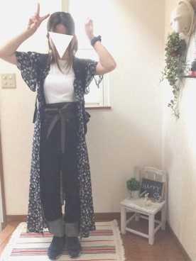 「ラブ＆ピース2016」｜「アイテム（シャツワンピース）」を使った、♡あーりん♡さん（レディース・152cm）の秋コーディネート
