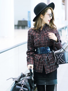 「GROUND-ZERO（グラウンドゼロ）のアイテム」を使った、Duier對兒さん（レディース・160cm）の秋コーディネート