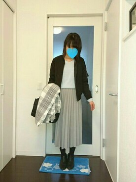 「カシミヤタッチ」｜まいmamaさん（レディース・162cm）の冬コーディネート