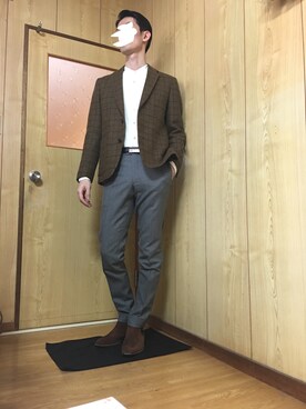 「ポールスミス」｜「アイテム（その他）」を使った、秋乃楓さん（メンズ・180cm）の冬コーディネート