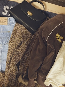 「アイテム（スタジャン、ブラウン系）」を使った、kana.さん（レディース・149cm）の冬コーディネート