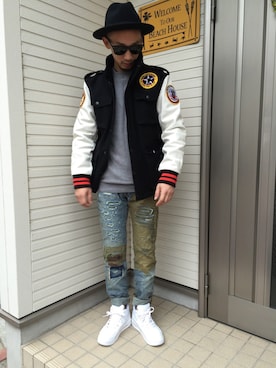 「NIKE SPORTSWEAR（ナイキスポーツウェアー）のアイテム（ジャケット/アウター）」を使った、YS2さん（メンズ・172cm）の冬コーディネート