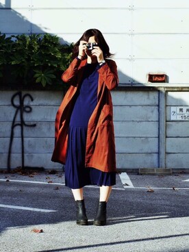 「アイテム（ステンカラーコート）」を使った、rinoさん（レディース・161cm・10代）の秋コーディネート