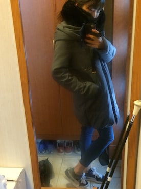 「SHEL’TTER（シェルター）のアイテム（ジャケット/アウター）」を使った、miiiさん（レディース・159cm）の冬コーディネート