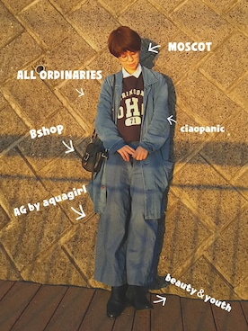 「CIAOPANIC（チャオパニック）のアイテム（その他アウター）」を使った、yukiさん（レディース・152cm）の冬コーディネート