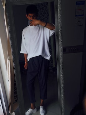 「ATTACHMENT（アタッチメント）のアイテム（オールインワン・サロペット）」を使った、Yttさん（メンズ・175cm）の秋コーディネート