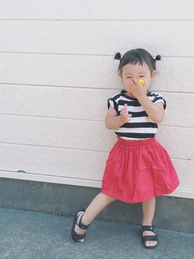 「2歳3ヶ月」｜「アイテム（スカート）」を使った、yuuka_madeさん（レディース・153cm）の夏コーディネート