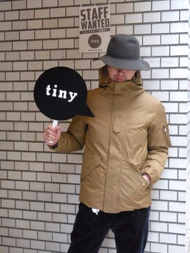「nonnative（ノンネイティブ）のアイテム（ダウンジャケット/コート）」を使った、tinyworldさん（メンズ・180cm）の冬コーディネート