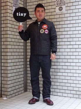 「COOTIE PRODUCTIONS（クーティープロダクションズ）のアイテム（ジャケット/アウター）」を使った、tinyworldさん（メンズ・174cm）の冬コーディネート