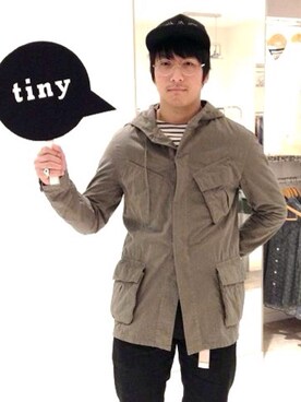 「nonnative（ノンネイティブ）のアイテム（ミリタリージャケット）」を使った、tinyworldさん（メンズ・180cm）の春コーディネート