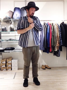 「nonnative（ノンネイティブ）のアイテム（Tシャツ/カットソー）」を使った、tinyworldさん（メンズ・173cm）の夏コーディネート