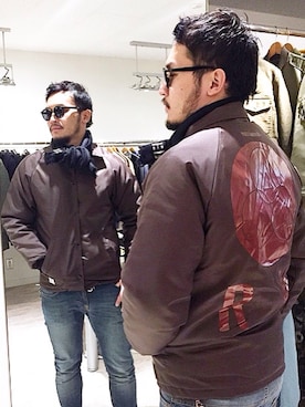 「ROTTWEILER（ロットワイラー）のアイテム」を使った、tinyworldさん（メンズ・176cm）の冬コーディネート