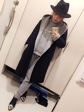 「アイテム（ブーツ、シルバー系）」を使った、TMKさん（レディース・152cm）の冬コーディネート