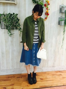 「CHIME（チャイム）のアイテム」を使った、chimeスタッフさん（レディース・158cm）の春コーディネート