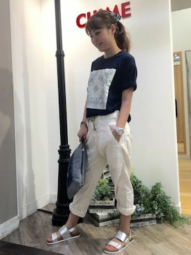 「CHIME（チャイム）のアイテム」を使った、chimeスタッフさん（レディース・158cm）の春コーディネート