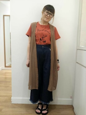 「CHIME（チャイム）のアイテム」を使った、chimeスタッフさん（レディース・158cm）の春コーディネート