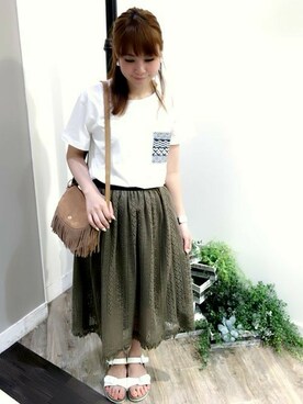 chimeスタッフさん（レディース・152cm）の春コーディネート