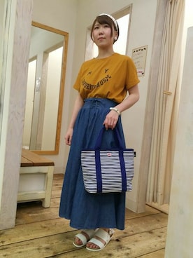 「CHIME（チャイム）のアイテム」を使った、chimeスタッフさん（レディース・158cm）の春コーディネート