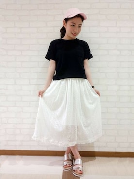 「Champion」｜chimeスタッフさん（レディース・150cm）の春コーディネート