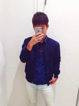 「エムエーワン」｜「アイテム（ブルゾン）」を使った、kamada ®️yusuke⊿さん（メンズ・161cm）の夏コーディネート