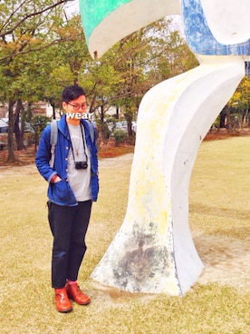 「POINTER（ポインター ）のアイテム（カバーオール）」を使った、ムーンダンスさん（メンズ・173cm）の春コーディネート