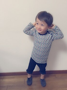 「kids case（キッズ ケース）のアイテム」を使った、chiroさん（キッズ・90cm）の秋コーディネート